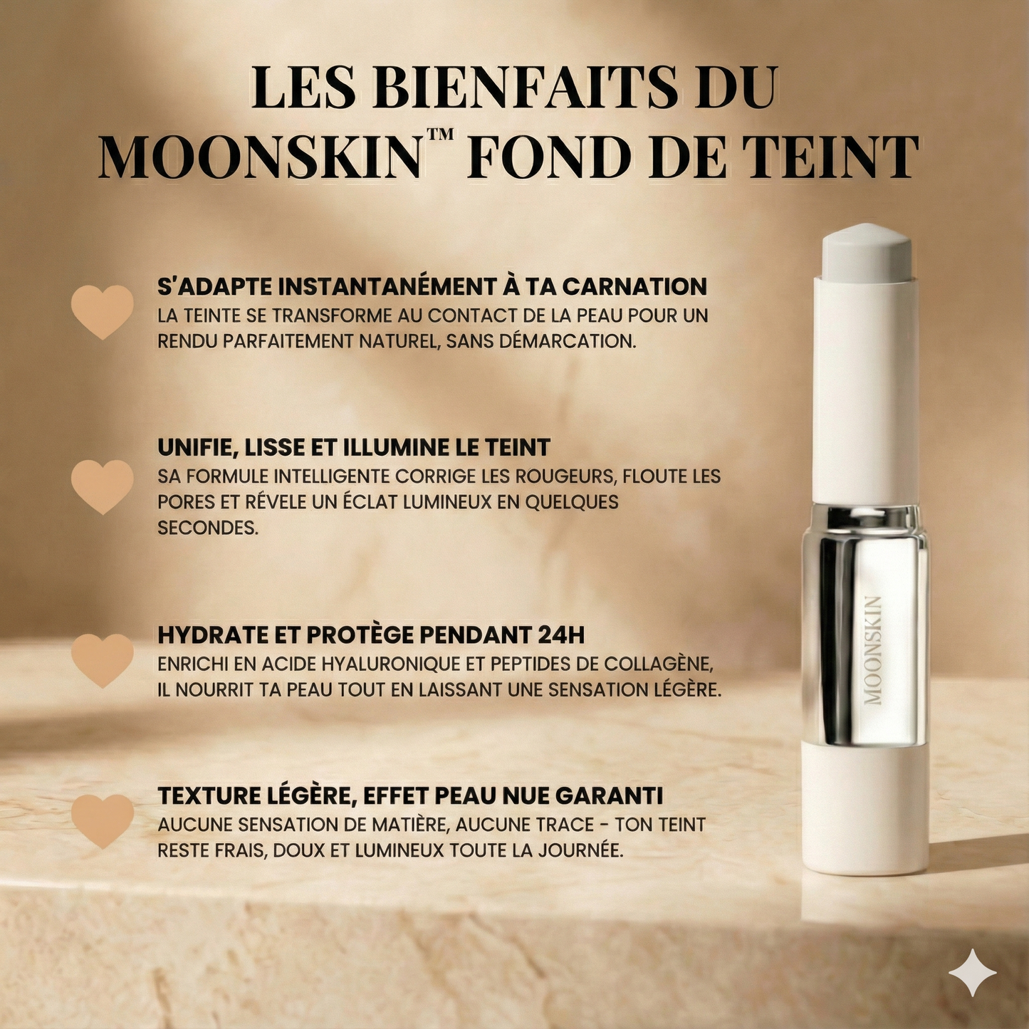 MOONSKIN™ Fond de teint coréen auto-adaptatif